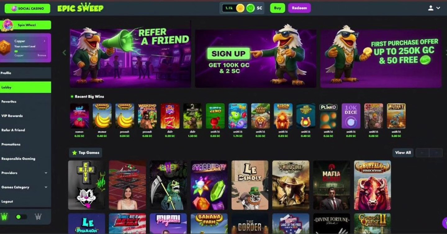 EpicSweep social gaming community | America's social casino